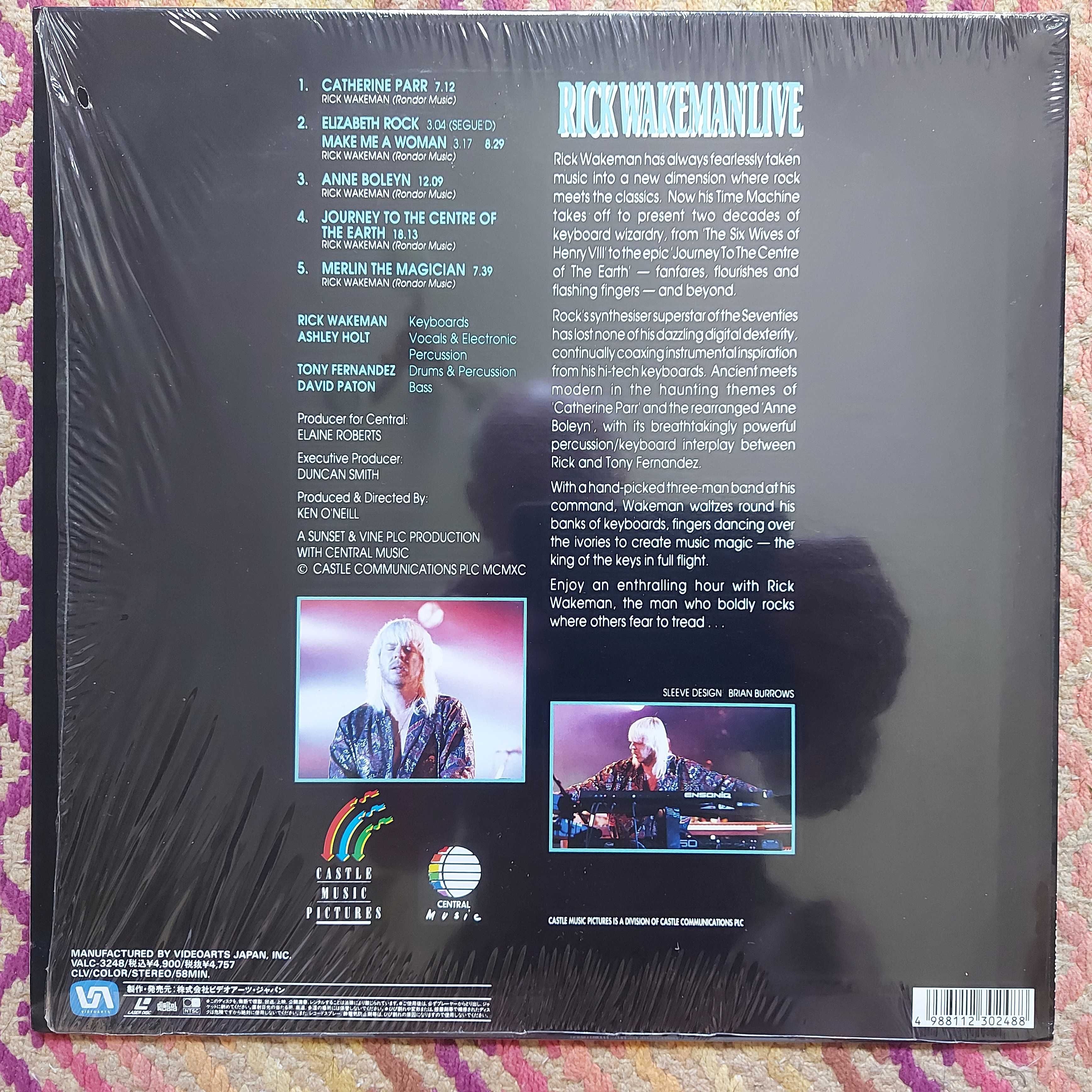 Laserdisc Rick Wakeman ‎Rick Wakeman Live 25 Jun 1991  Japan (NM/M-)1P