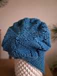 Czapka I szalik, komplet, beret błękitny handmade