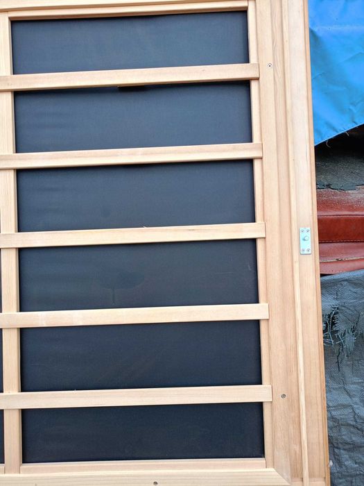 Sauna kabina infrared na podczerwień szklana 2os drewno 230V ze szkła