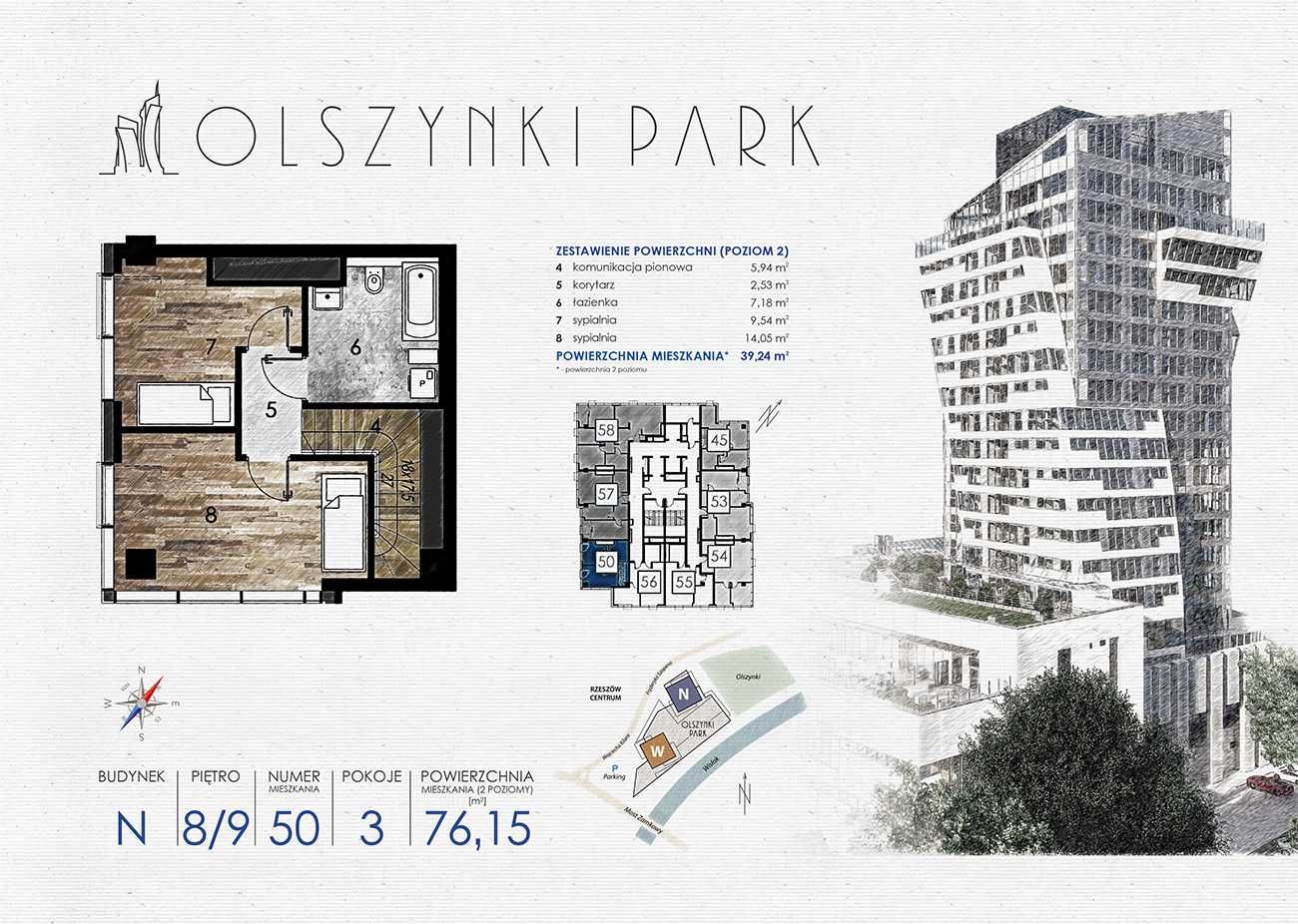 Olszynki Park - apartament dwukondygnacyjny