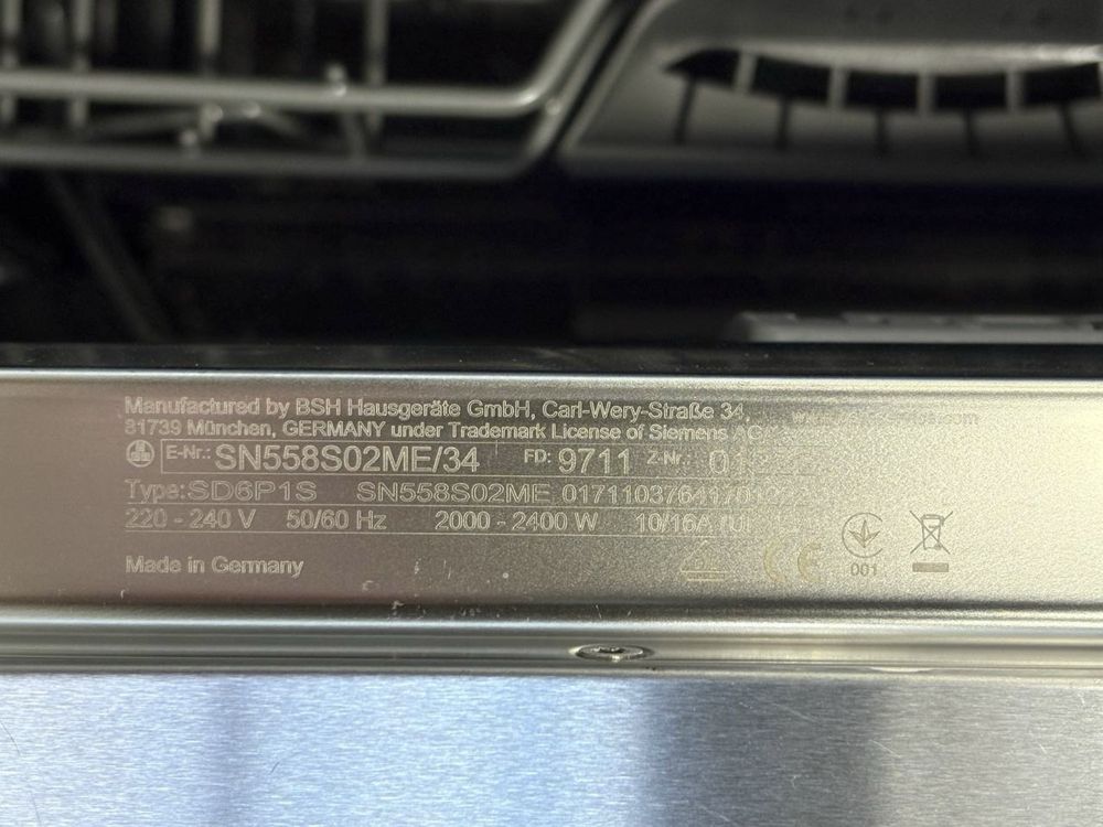 Посудомийна машина Siemens SN558S02ME з панелькою