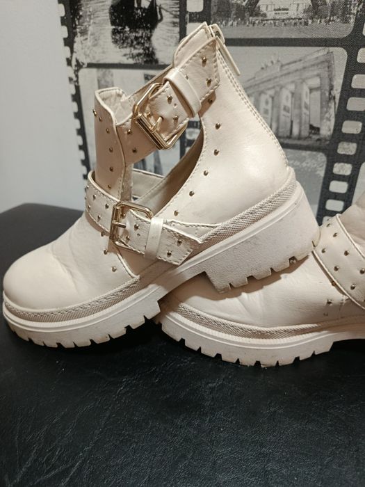 Botki damskie Jenny Fairy beżowe, roz 39