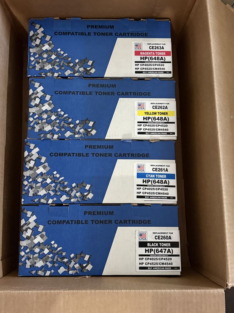 Картридж новые для принтер HP CP4025,CP4520,CP4525,CM4540