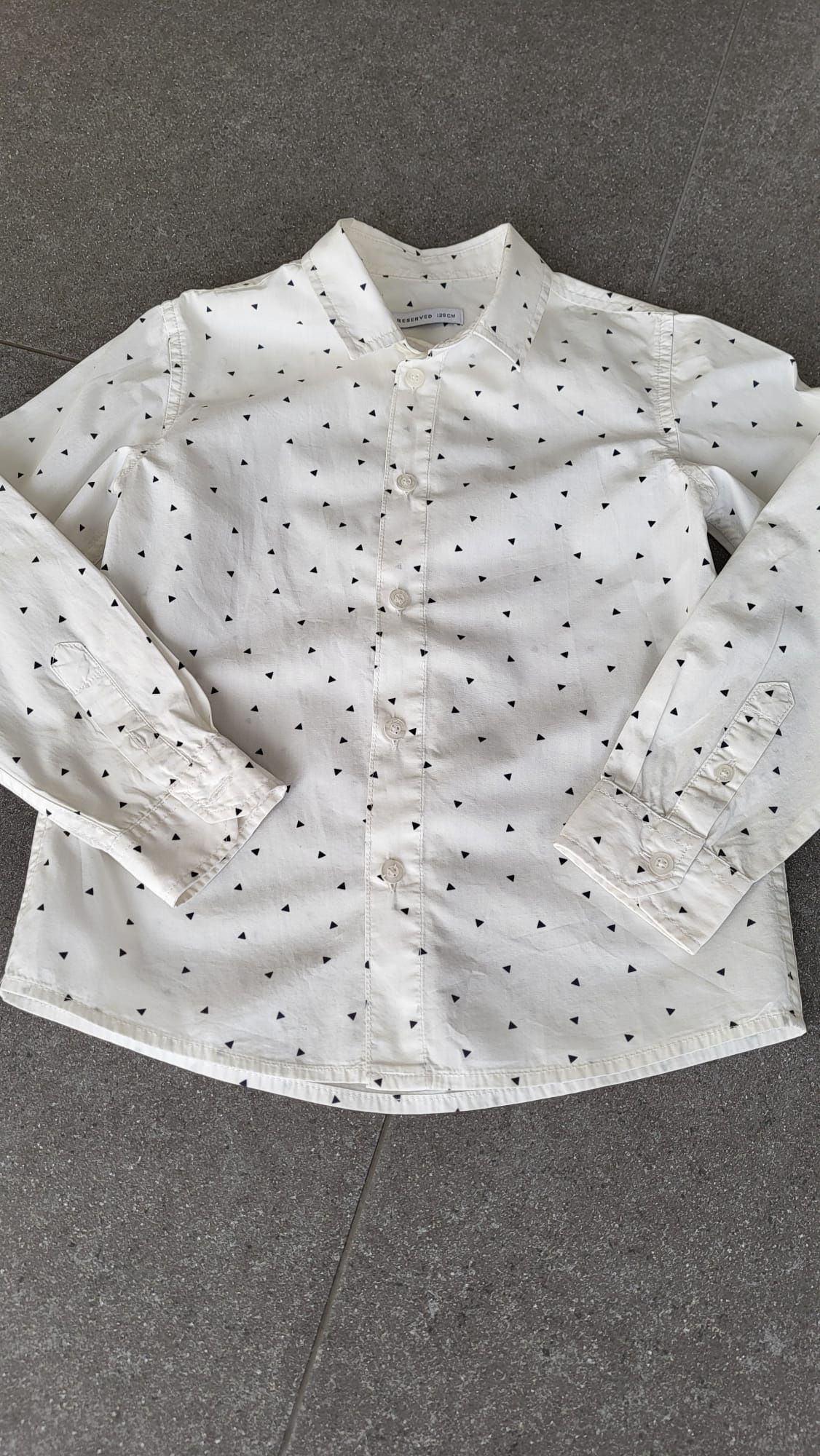 Koszula Reserved 128 biała chłopięca