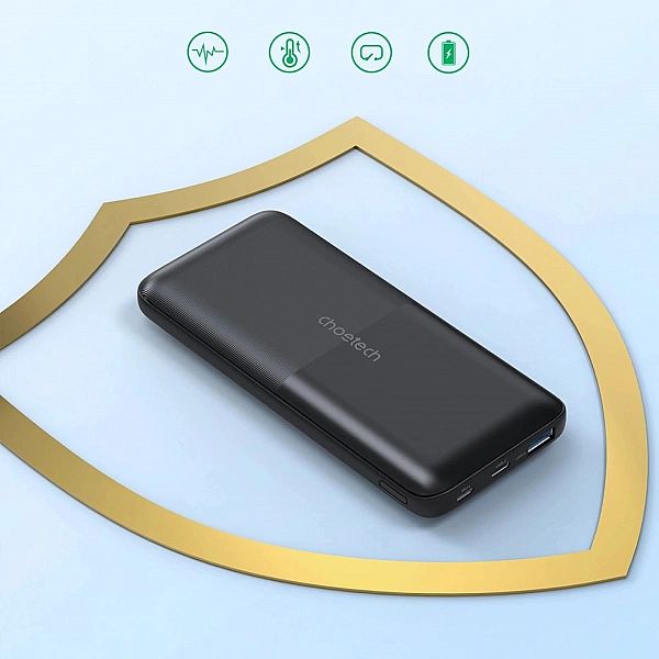Powerbank Choetech B654, 10000mAh 22.5W USB-A / USB-C / micro USB z wb