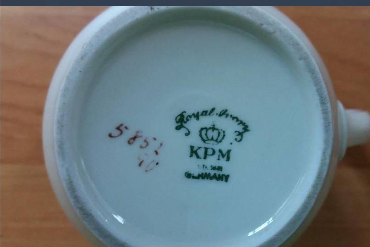 Mlecznik KPM GERMANY, dzbanek porcelanowy na mleko, porcelana, unikat