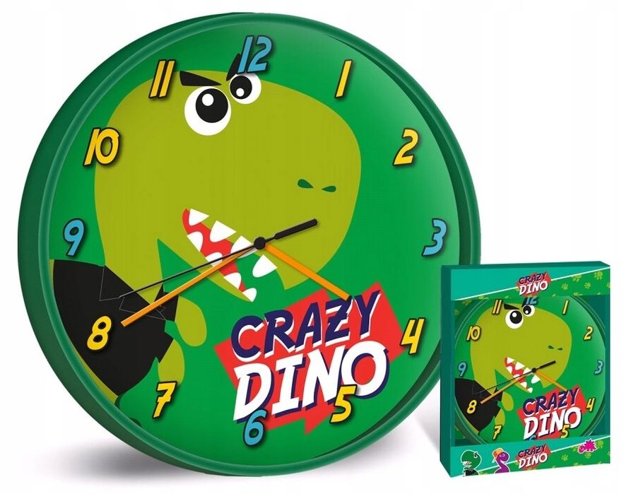 ZEGAR wiszacy ścienny DINO Dinozaury Dinozaur Ziel