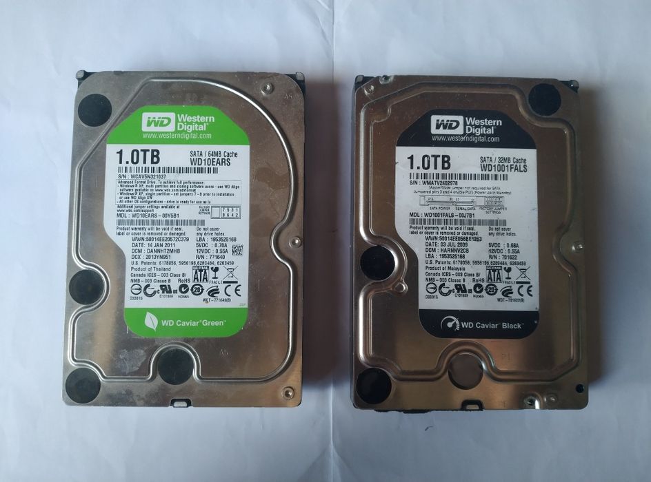 2 HDD 1TB WD 3.5