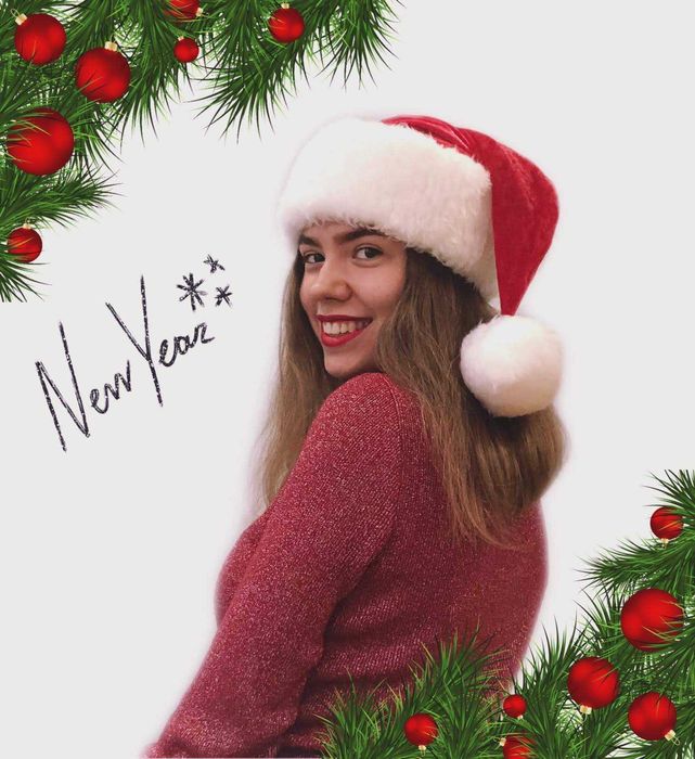 Шапка новорічна, Діда Мороза, Санти, ковпак червоній з балабоном