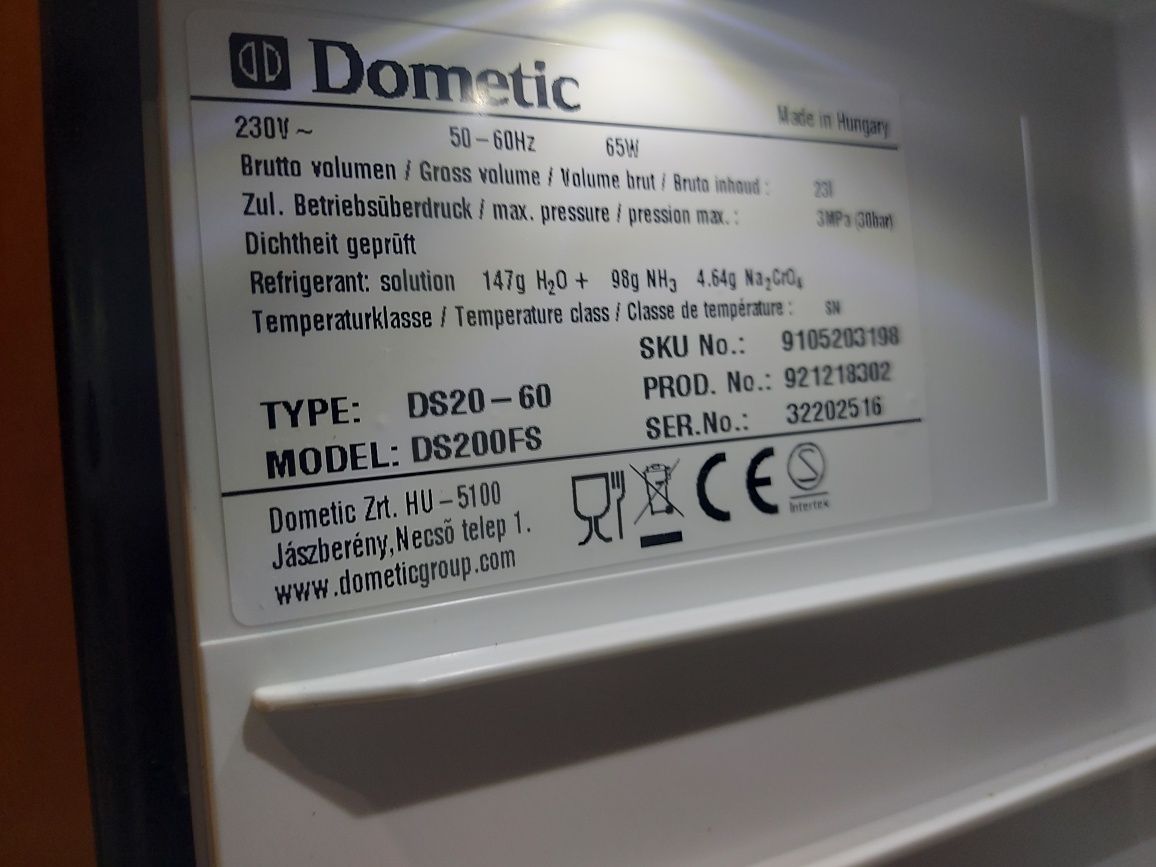 DOMETIC DS200FS lodówka absorpcyjna,turystyczna,kemping,minibar