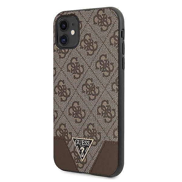 Etui Guess 4G Triangle Collection na iPhone 11/6,1" / Xr 6,1" - brązow