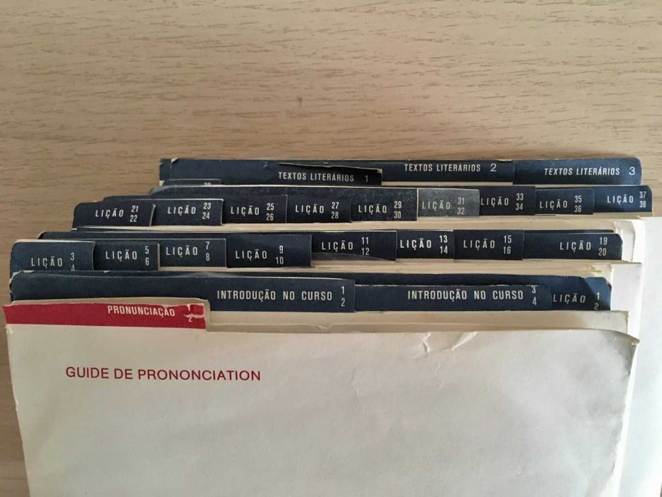 50 discos de vinil singles - cursos de Francês e Inglês