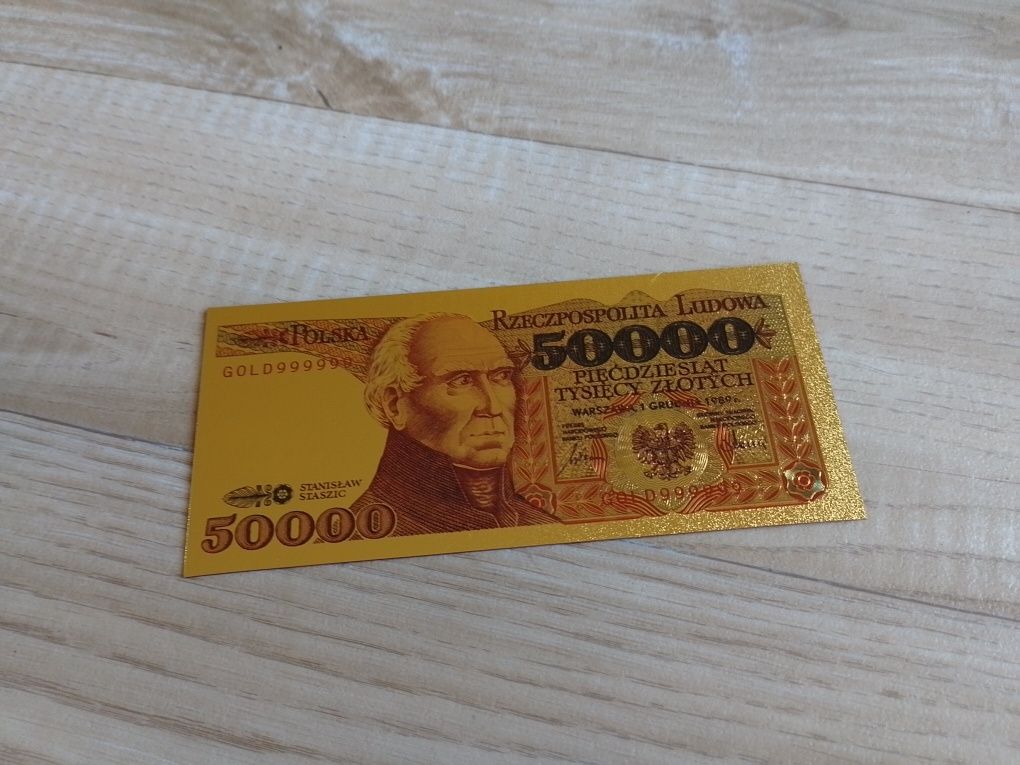 50.000 zł PRL w złocie. Piękny.