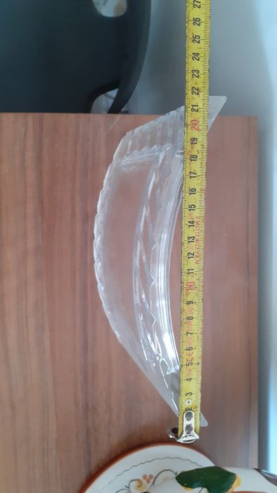 Moldura curva vintage em vidro grosso