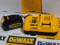 DEWALT zestaw bateria 18v 5Ah ladowarka DCB 118 super szybka 54v 60v