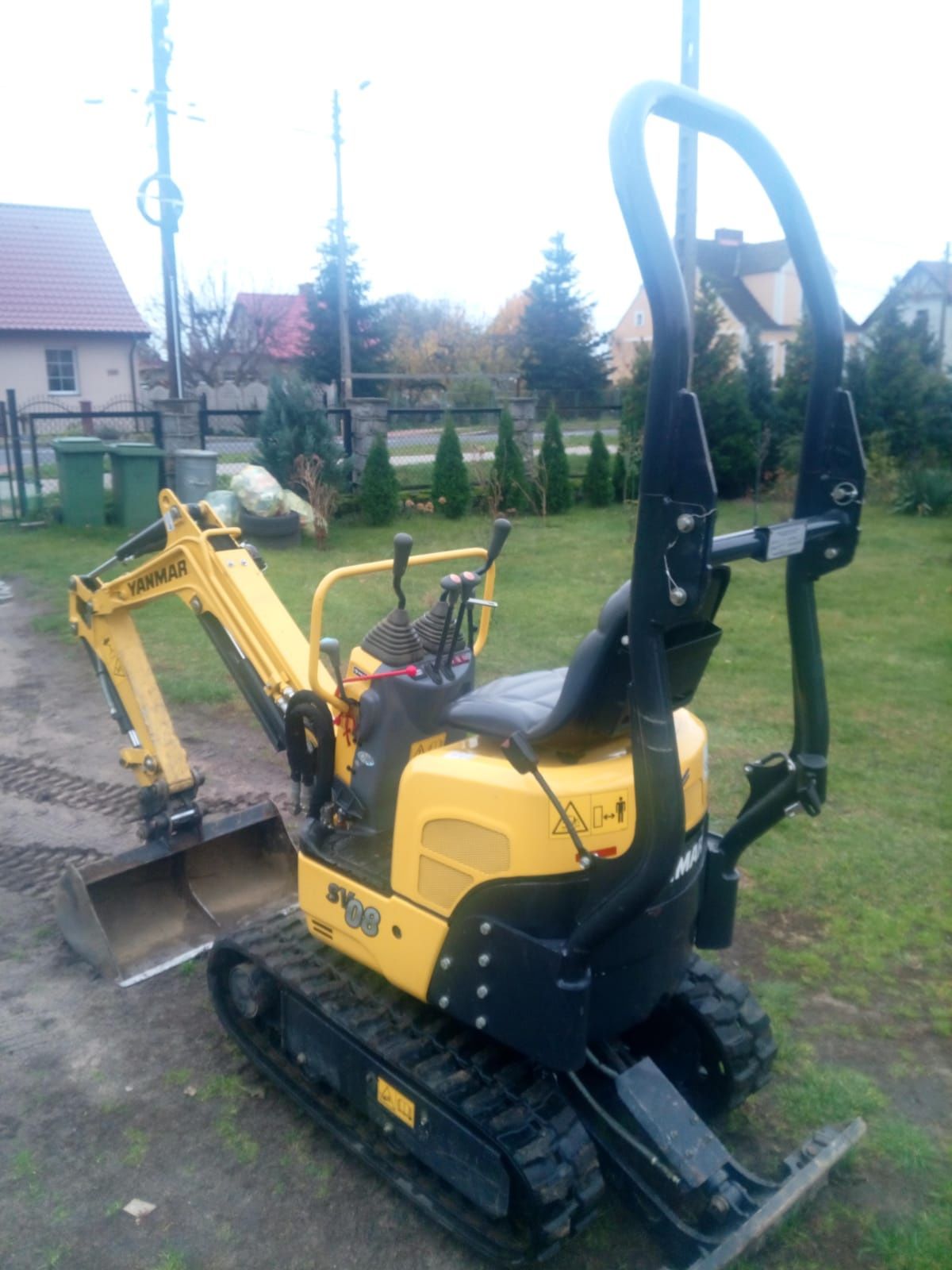 Mikro koparka Yanmar Sv08 1 właściciel przepracowane tylko 350 mth