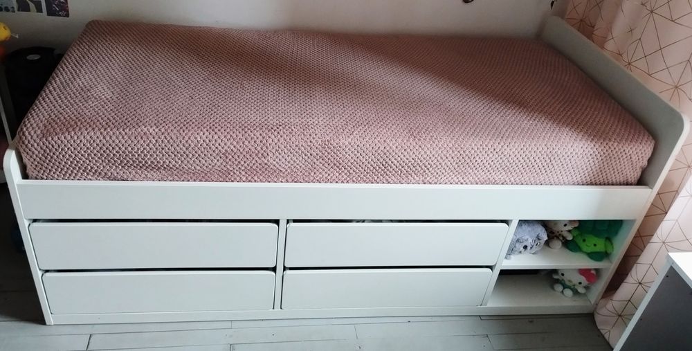 Łóżko Ikea Slakt + Materac Soft 24cm