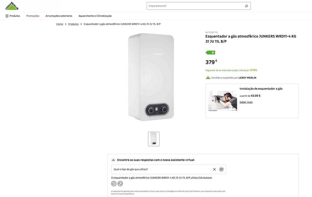 Esquentador Bosch/Junkers