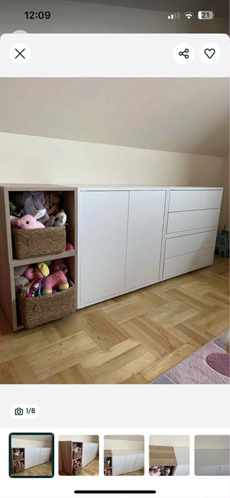 Meble biale ikea dab eket komoda polki szuflady regal