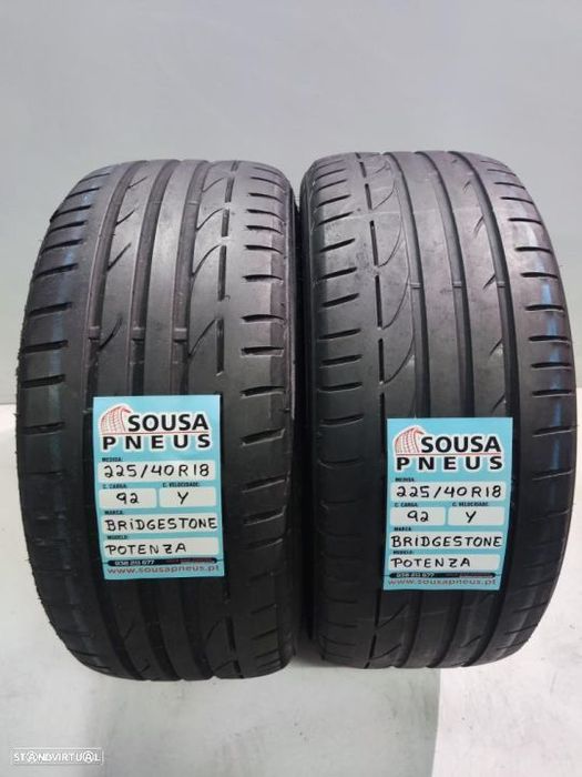 2 pneus semi novos 225-40r18 bridgestone - oferta dos portes