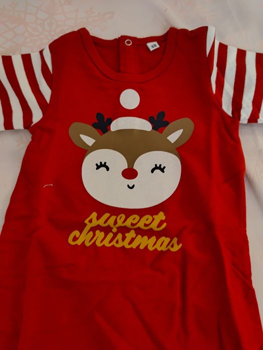 Śpioszki nowe święta Mikołaj Boże Narodzenie 100% bawełna unisex rozmi