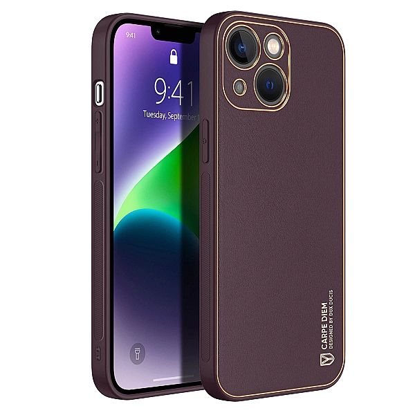 Dux Ducis Yolo etui iPhone 14 Plus elegancki pokrowiec ze skóry ekolog