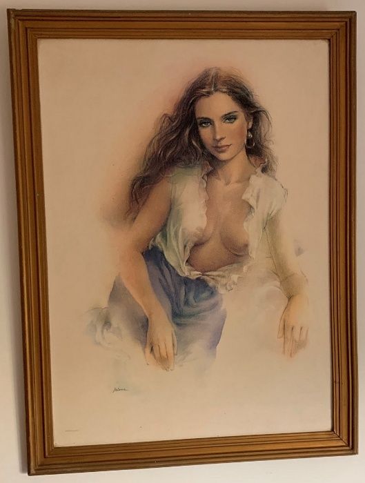 Quadro Pintado com imagem de Mulher (artista desconhecido)