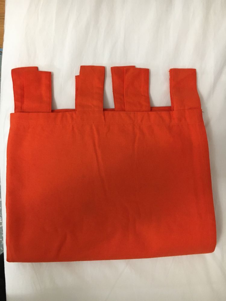 Cortina cor de laranja - 100% algodão