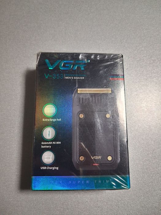 Електробритва VGR V-353 BLACK для сухого та вологого гоління Waterproo