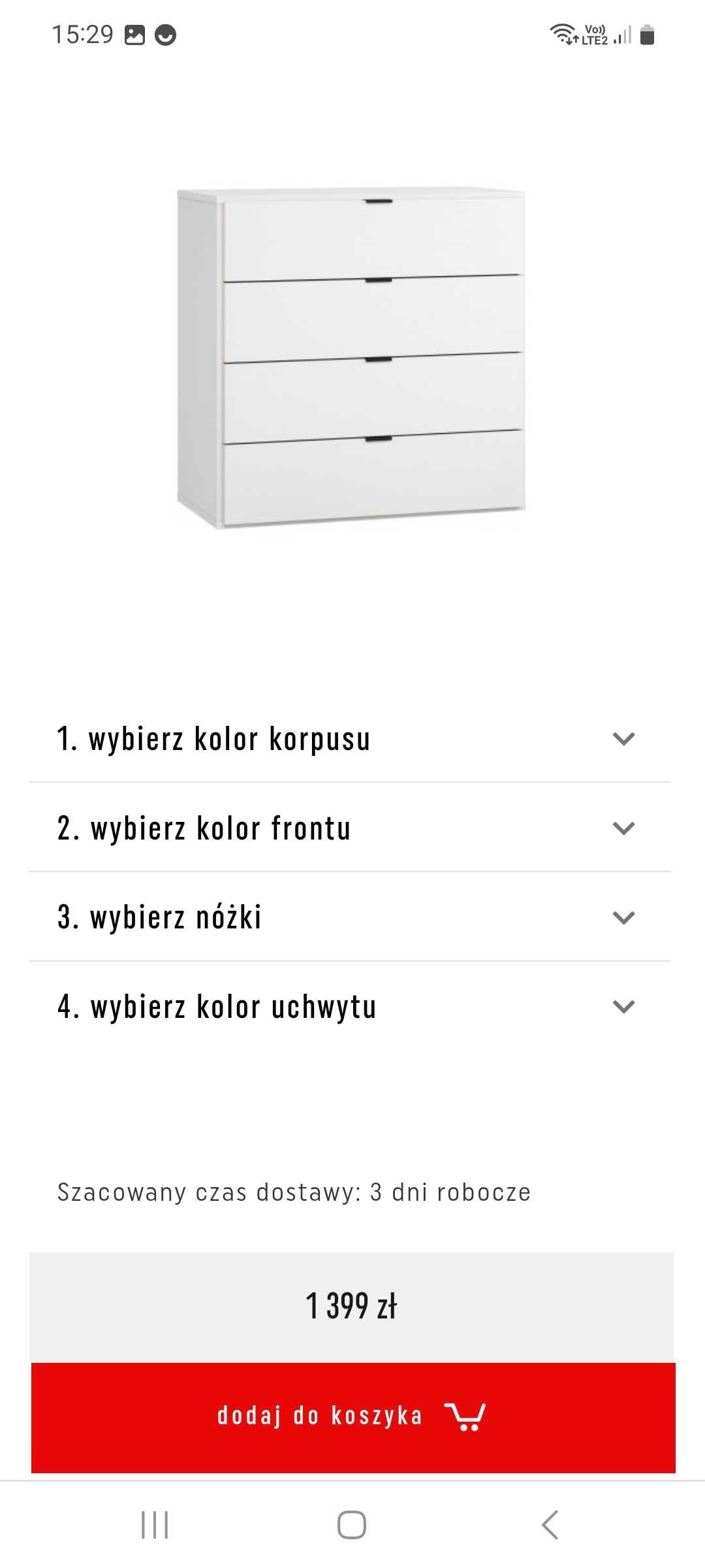 Zestaw mebli używanych