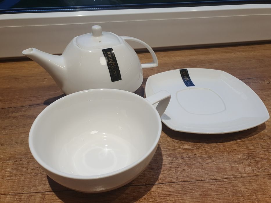 Nowy komplet dzbanek Richmont Duo z filiżanką 450ml talerzyk imbryk
