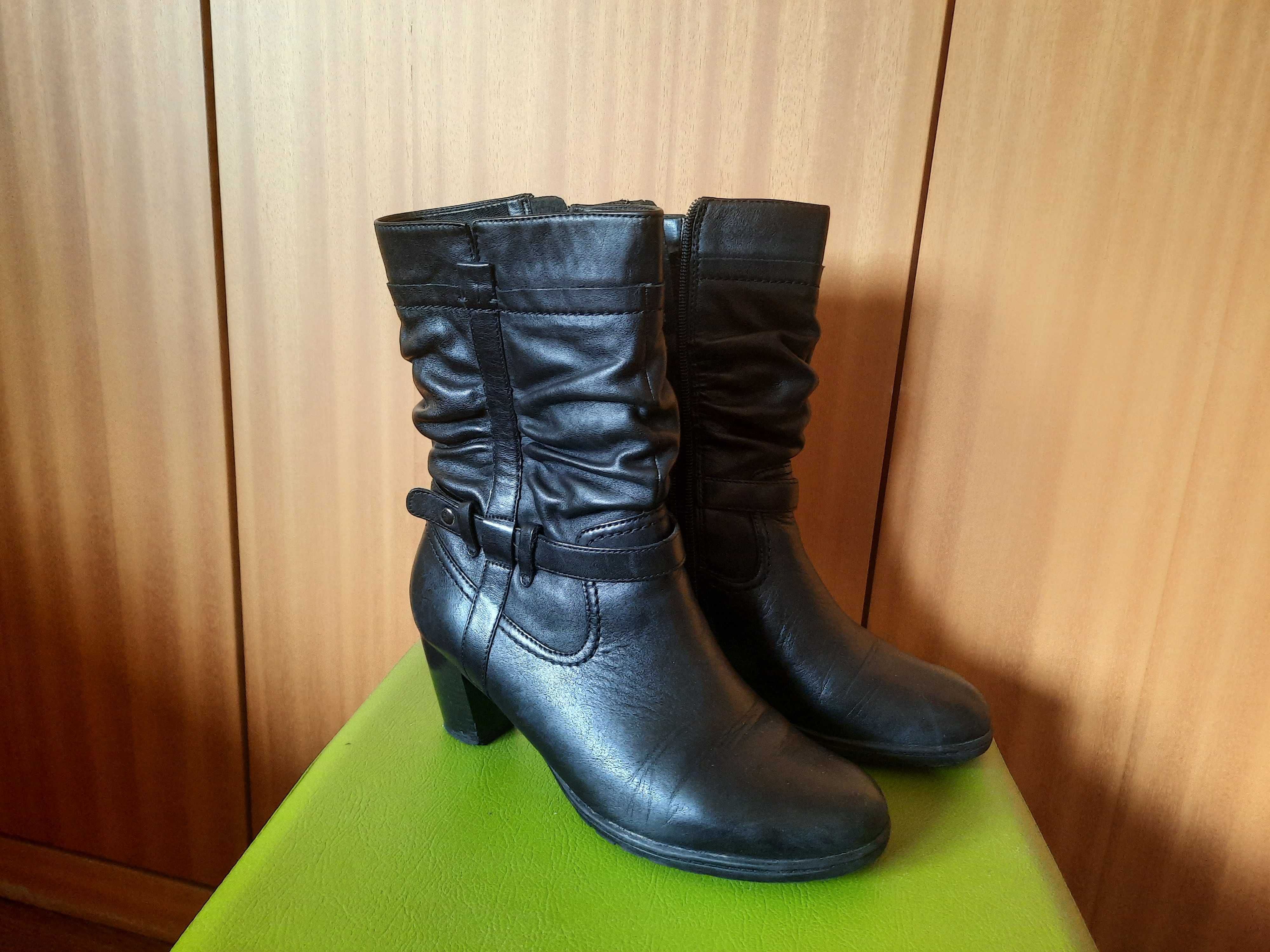 Botas Mulher Pretas Pele 40