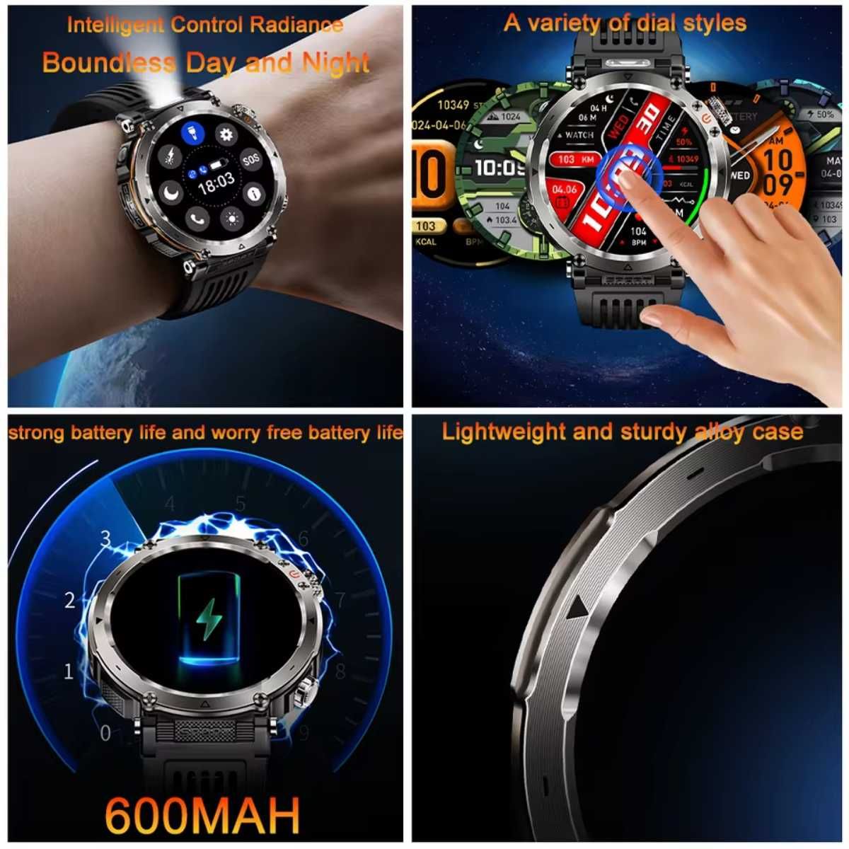 Смарт часы: LIGE HT30. NFC. Compass. 3D-меню.