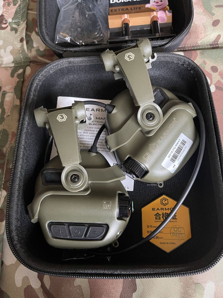 Військові навушники Earmor M31X Mark 3 ORIGINAL‼️+ кріплення Чебурашки