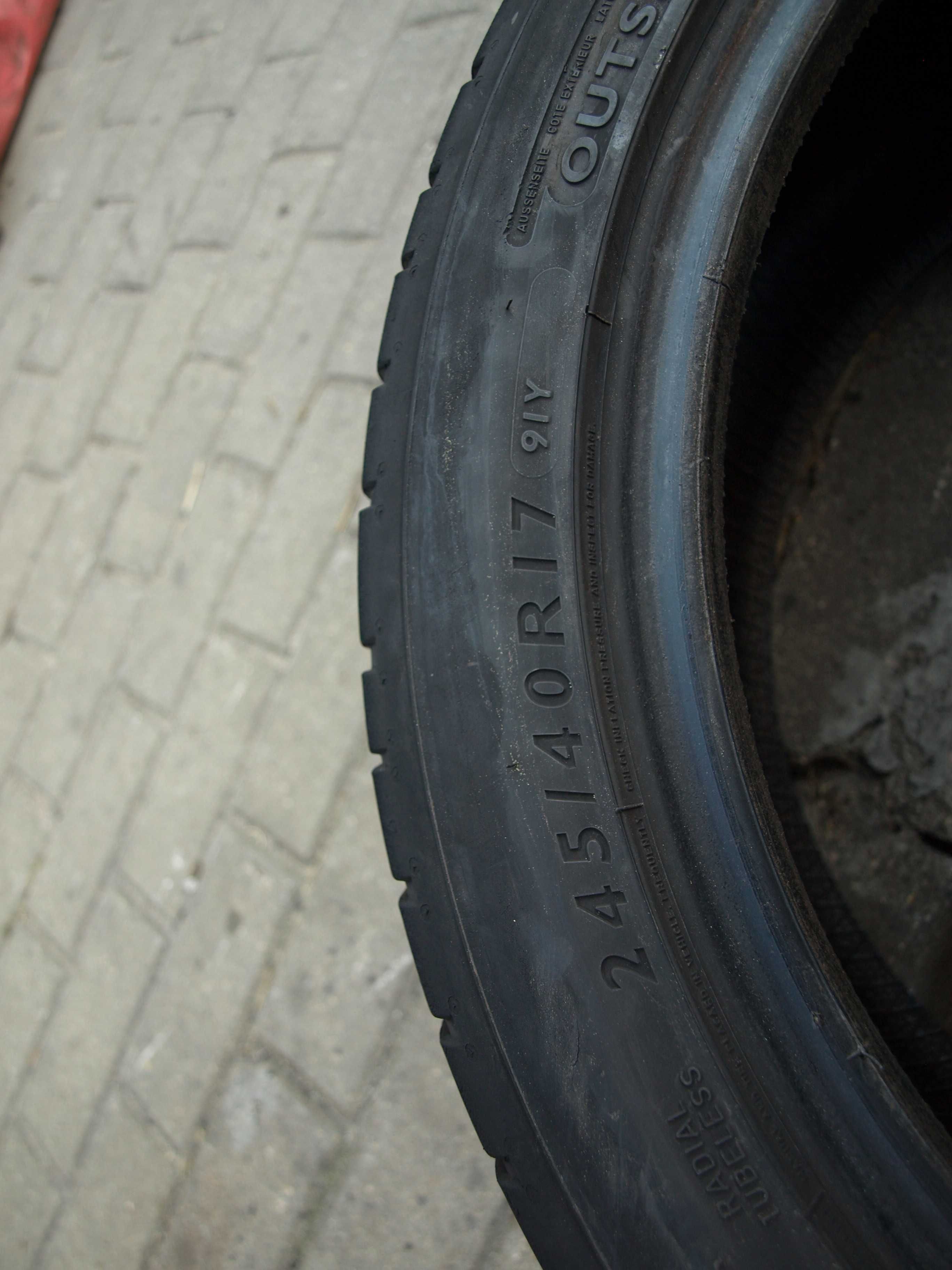 2 szt Opony letnie 245/40r17 Dunlop Sport maxx rt BMW