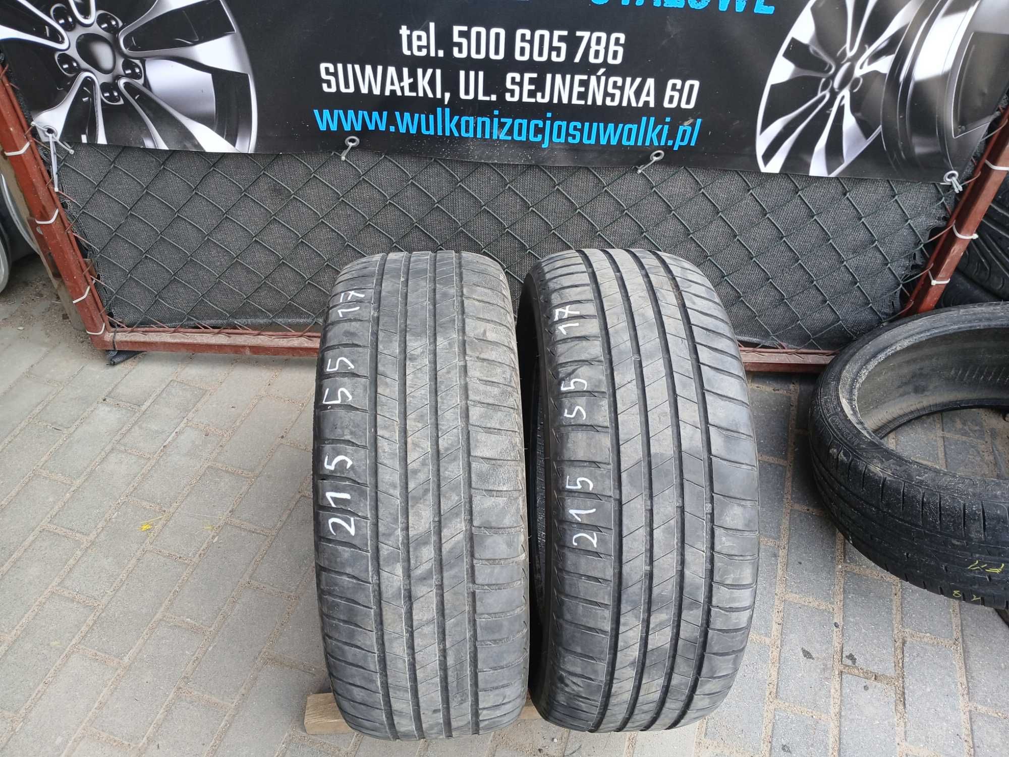 2x używane opony letnie 215/55 R17 Bridgestone Gwarancja Montaż