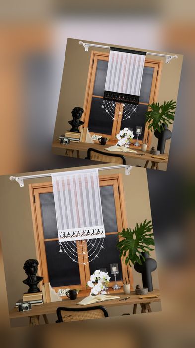 ‼️WYPRZEDAŻ‼️ Panel firanowy czarne lub białe wykończenie