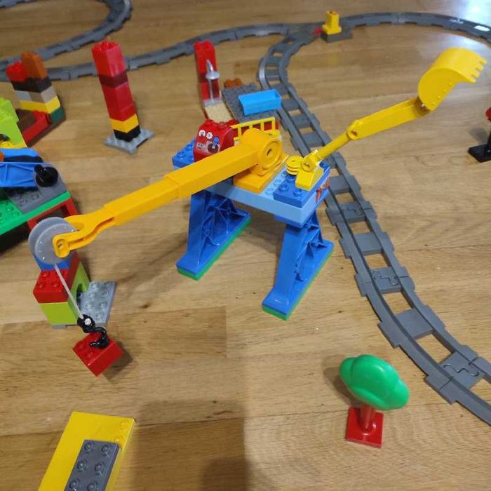 Lokomotywa tory ciufcia pociąg Lego Duplo 5609 plus dodatki