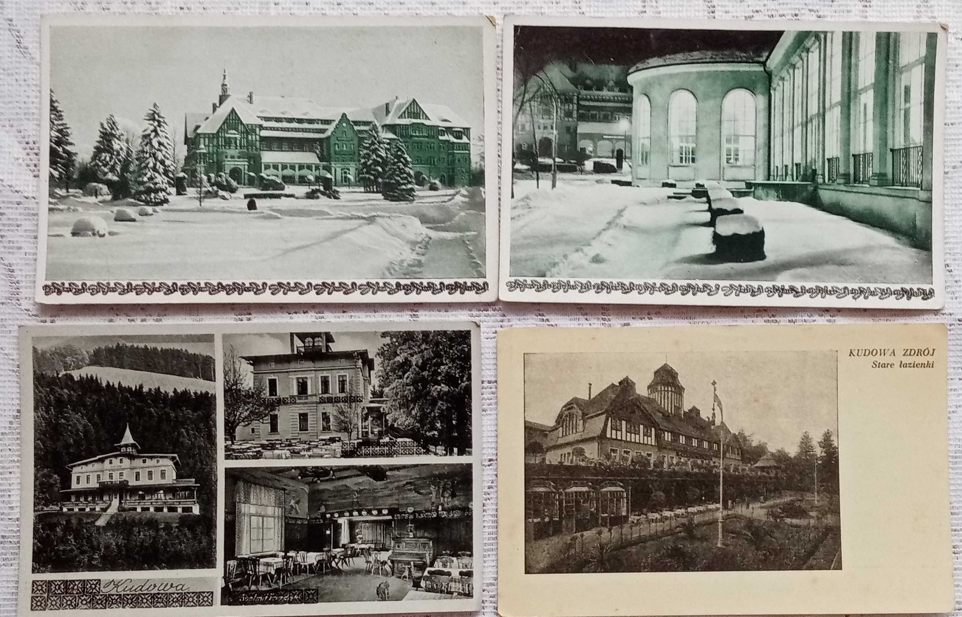 Widokówki, kartki z dawnych lat- z miast Kotliny Kłodzkiej itp
