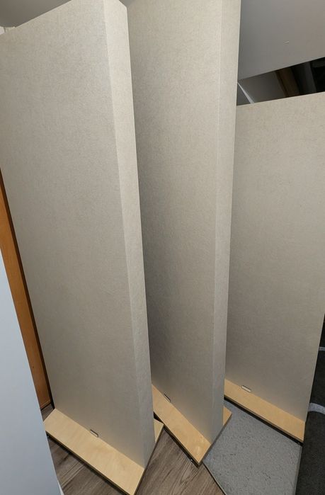 Ścianka Panel Parawan Ekran Akustyczny Mobilny Kółka 200/185/165 3szt