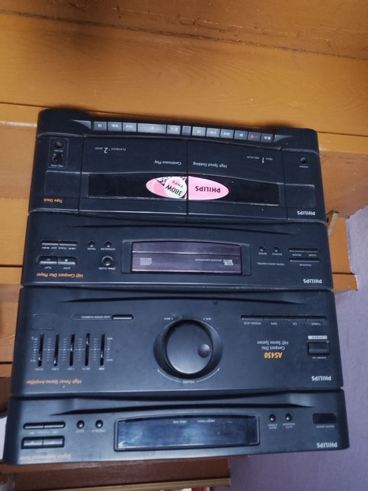 Radiomagnetofon CD Philips AS450 Radio i jedna kieszeń kasety działa