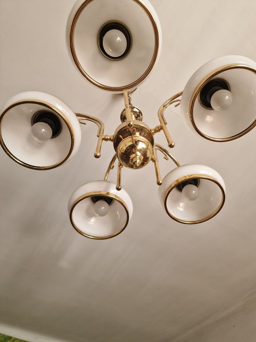 Lampa wisząca złota