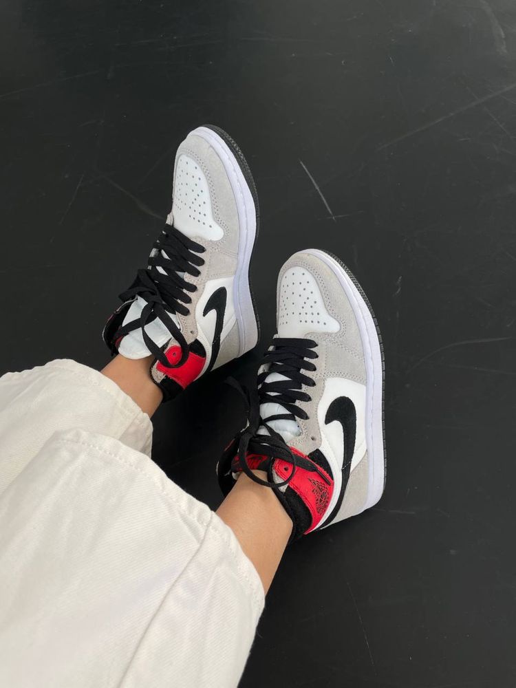 Sneakersy Nike Air Jordan high grey red