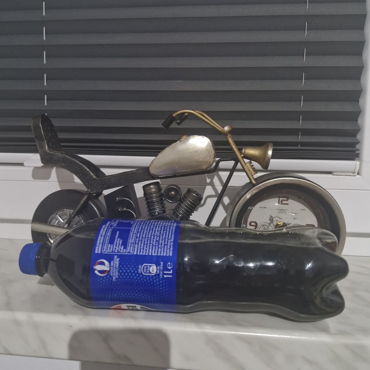 Motocykl zegar metalowy