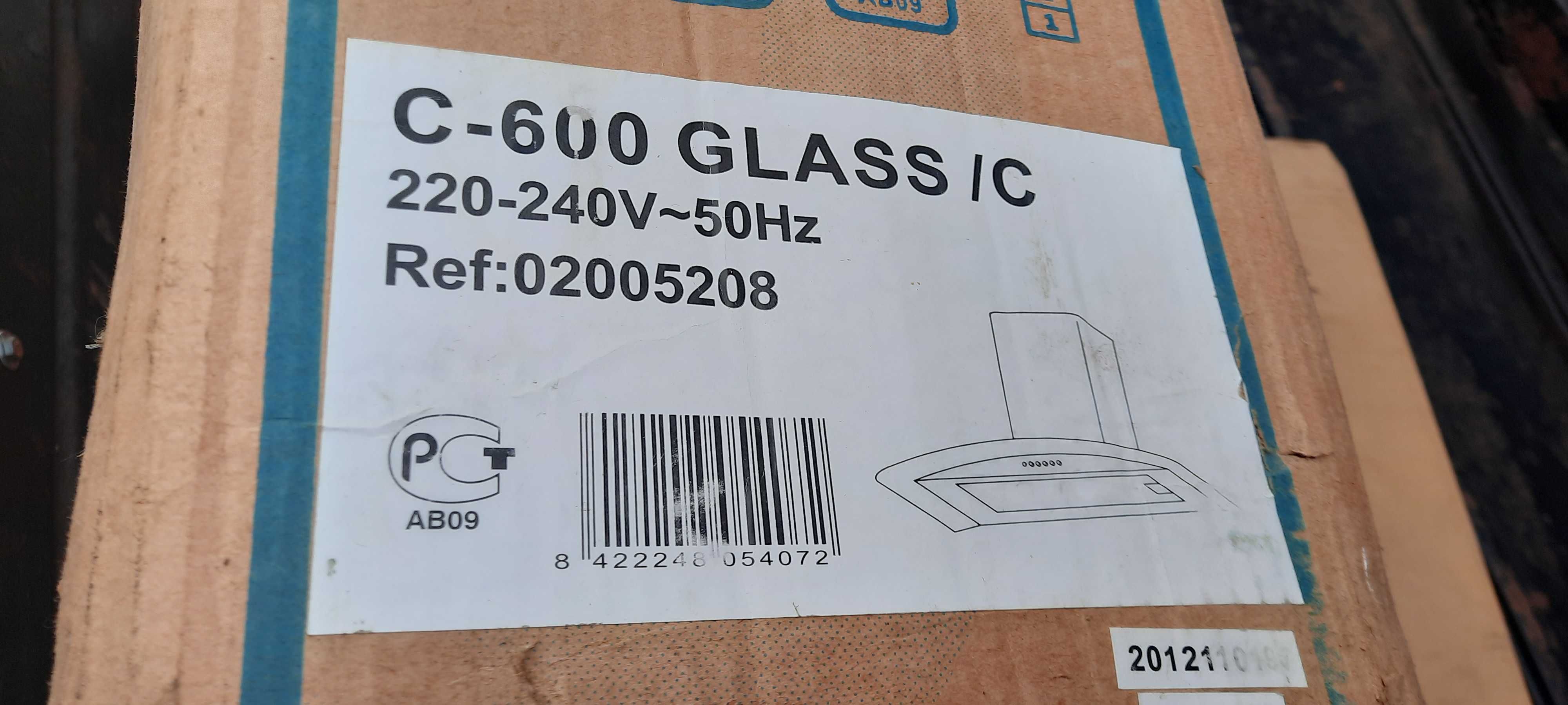 Вытяжка CATA c 600 GLASS inox