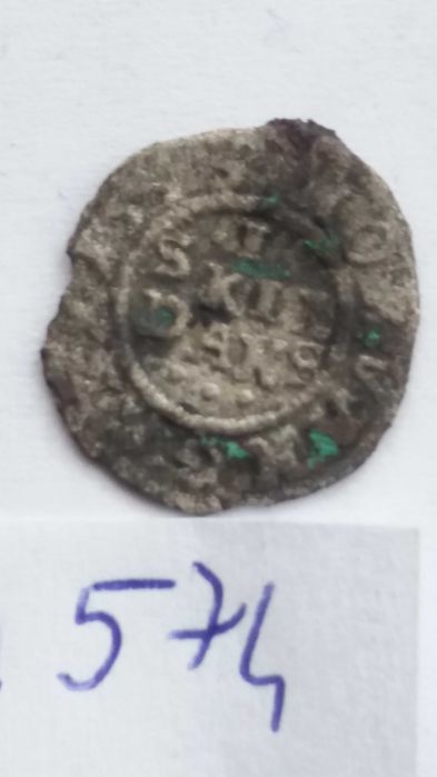 D M574, stara moneta 1 skilling dans ok 1653 starocie wyprzedaż