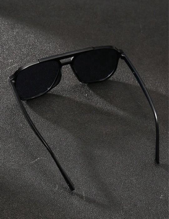 Nowe modne czarne uniseks okulary przeciwsłoneczne w ciemnych szkłach