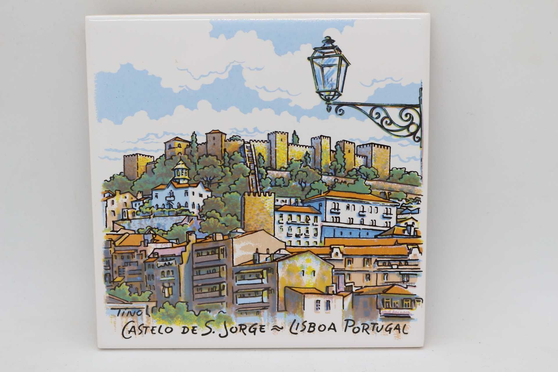 Azulejo de Pendurar Artesanato Vista Castelo S. Jorge Lisboa
