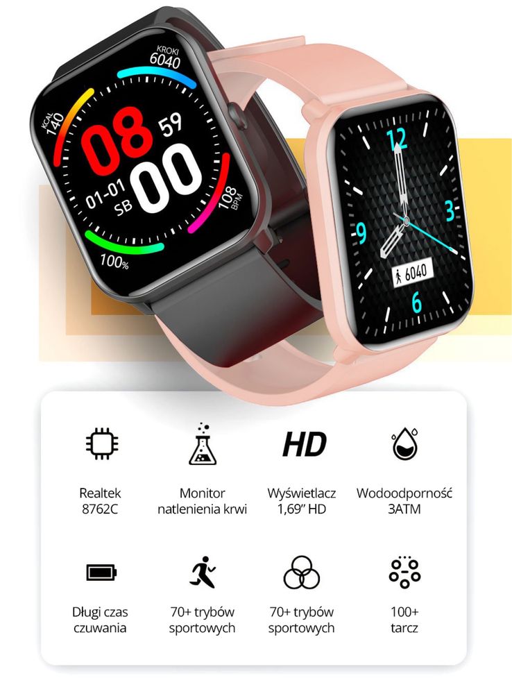 Smartwatch zegarek Max com aurum se gold FW36