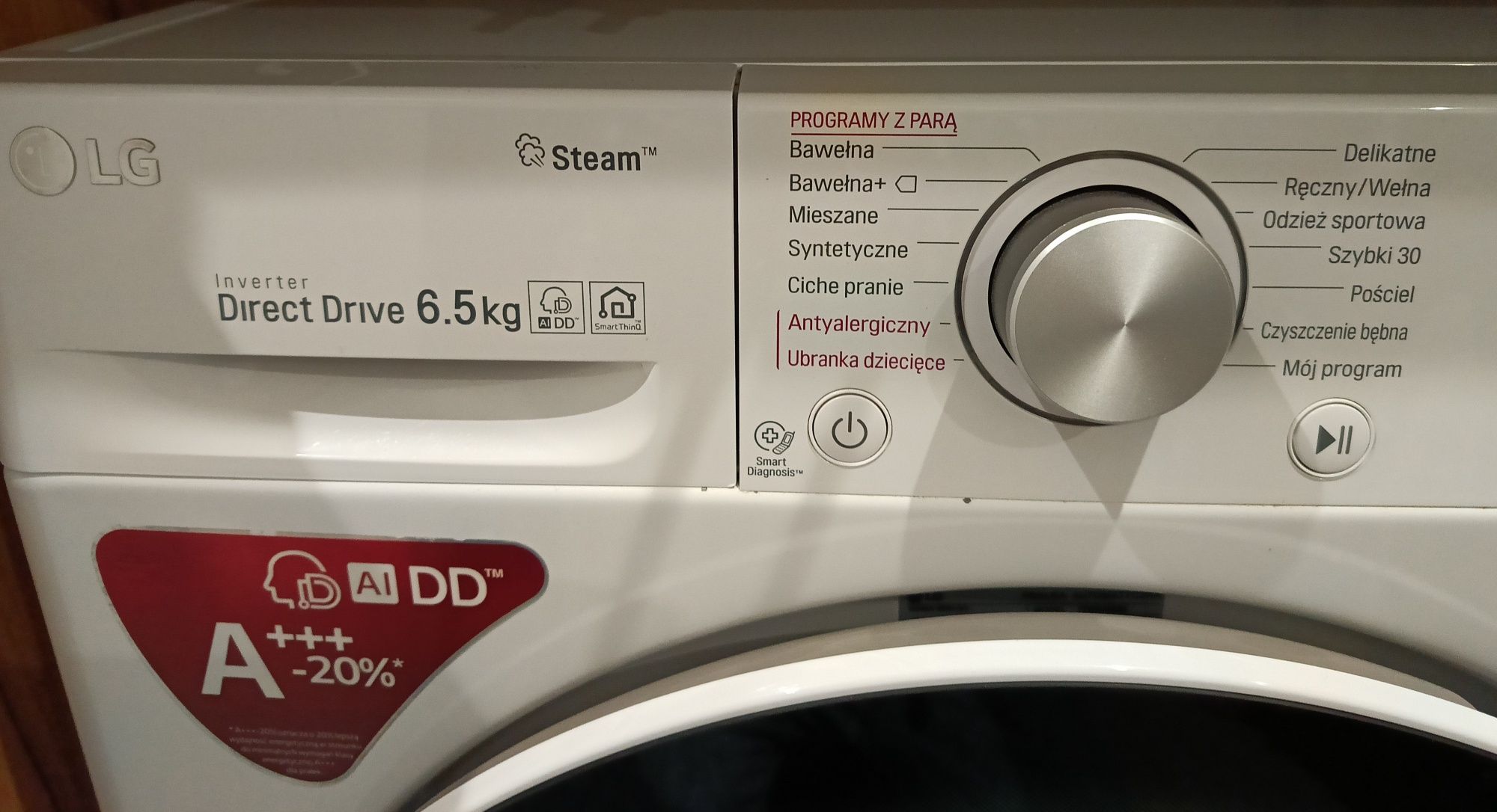 Pralka LG Vivace F2WN4S6S0 Slim 6,5kg 1200obr, silnik inverter, wifi